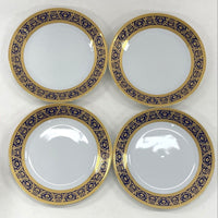 18pc Sorelle Fine Porcelain White Blue & Gold Patterned Dish Set