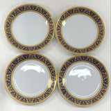 18pc Sorelle Fine Porcelain White Blue & Gold Patterned Dish Set