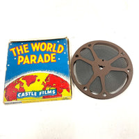 3pc VNTG Castle Films 8mm Film Reels - World Parade & Sport Parade