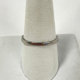 Sterling Silver Twist Design Band Ring w/ Cubic Zirconia Accents Size 9.5, 1.93g