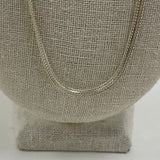 Sterling Silver 30" Long 3.7mm Wide Openwork Herringbone Chain Necklace