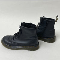 Doc Martens Softy T Kids Black Lace-Up Leather Boots sz 2