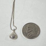 SILPADA 925 Sterling Silver Teardrop Pendant Necklace 18 Inch Length 2.62 Grams