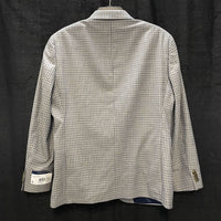 NWT Mens TOMMY HILFIGER Gray Gingham Trevor Blazer Jacket Sz 38 Short MSRP$295