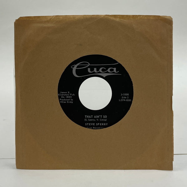 Steve Sperry 'Our Summer Love/That Aint So' 1960 WI Rocker 45 Cuca J-1008 VG-