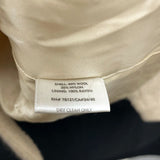 Wmns EILEEN FISHER Cream Beige Italian Wool Tweed Blazer Jacket Sz S Petite