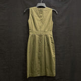 NWT Wmns ANN TAYLOR Green Tie Waist Sleeveless Above Knee Dress Sz 00P MSRP$139