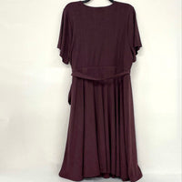 NWT Torrid Wine Reddish Purple Short Sleeve Wrap Dress Women’s Plus Sz 2