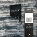 NWT Wmns NIC+ZOE Gray & Blue Long Duster Cardigan Sweater Sz XL MSRP$198