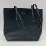 Kate Spade Black Saffiano PVC Brynn Tote w/ Bow Detail