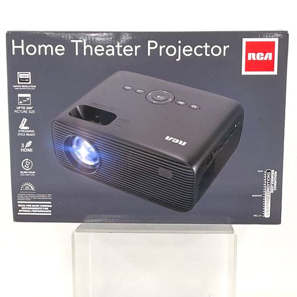 RCA 1080P Home Theater Projector Black RPJ280 with Remote - TESTED