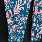 NWT Wmns LILLY PULITZER Blue & Pink Patterned Ruffle Emilea Jumpsuit Sz S