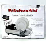 KitchenAid Black Compact 3 Compartment Dish-Drying Rack in Box