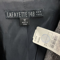 NWT Wmns LAFAYETTE 148 New York Wool Blend Gray Blazer Jacket Sz 12 MSRP$498