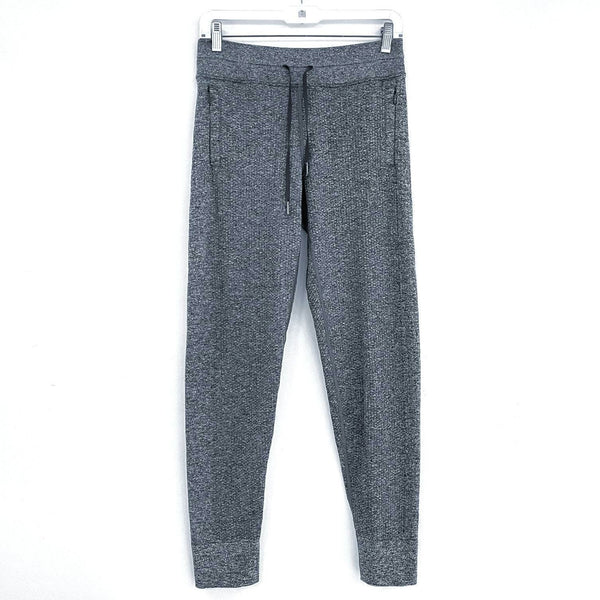 Wmns LULULEMON Gray Heather Engineered Warmth Athletic Active Jogger Pants Sz 4