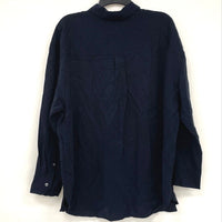 NWT Banana Republic Dark Blue Button Front Shirt Women’s Sz XL
