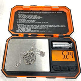 18" Sterling Silver Openwork Design Pendant Necklace w/ Marcasite Accents, 5.24g