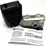 Kyocera Yashica Zoomate 120SE Point-&-Shoot 35mm Film Camera w/ Case-TESTED