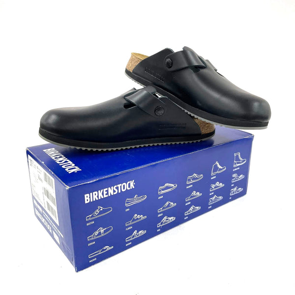 Birkenstock Unisex Black Boston BS Clogs - US Size M4/W6