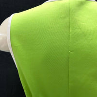 Wmns BETSEY JOHNSON Lime Green Retro Sleeveless Pleated Zip Up A-Line Dress Sz 4