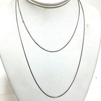 36" Rope Length Sterling Silver 0.95mm Snake Chain Necklace, 5.00g