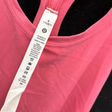 Wmns LULULEMON Solid Pink Scoop Neck Racerback Active Casual Tank Top Sz 4