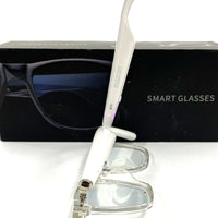 Smart Glasses Model: G01-09 Sunglasses: Transparent Mirror Frame: White - TESTED