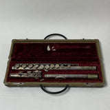 Getzen Deluxe Vintage Silver-Plate Flute, Bend in Body, w/ Case-TESTED