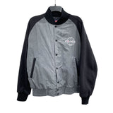 Mens 90s Vintage POLARIS Gray & Black 1995 L.E. Club Bomber Snap Up Jacket Sz M