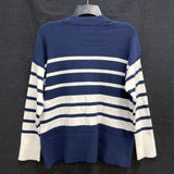 NWT Wmns LOFT Blue & White Stripe Button Up Cardigan Sweater Sz S MSRP$79.95