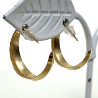 14K Yellow Gold Simple Dainty Partial Hoop Earrings, 0.87g