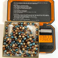 925 Sterling Silver Clasp Multi Colored Dyed Pearl Necklace Bracelet Set 130.22G