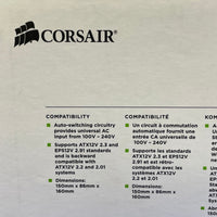 Corsair CX750 80 Plus Bronze Power Supply/PSU/Untested