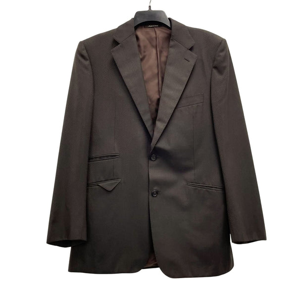 Mens Vintage YVES SAINT LAURENT Wool Brown Blazer Suit Jacket Sport Coat 43"