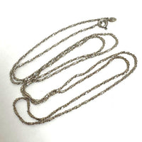 30" Opera Length Sterling Silver 1.25mm Tinsel Chain Necklace, 5.76g