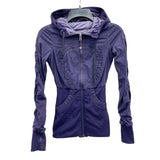 Wmns LULULEMON Purple Dance Studio Jacket Reversible Hoodie Sweater Sz 2
