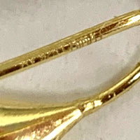 New in Box Argentino Vivo Gold Plated Sterling Silver Droplet Earrings 1.58g