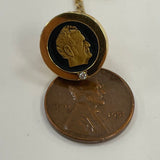 10K Yellow Gold John Deere Commemorative Pin w/ Diamond Accent, 4.71g