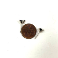 Sterling Silver 4x6mm Blue Sapphire Gemstone Studs In Usual Settings, .95g
