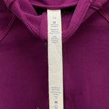 Wmns LULULEMON Purple Partial Zip Mock Neck Athletic Stretch Sweatshirt Sz 10