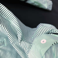 Wmns LULULEMON Mint Green Striped Grace w Race 1/2 Zip Pullover Sweatshirt Sz 6
