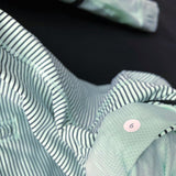 Wmns LULULEMON Mint Green Striped Grace w Race 1/2 Zip Pullover Sweatshirt Sz 6