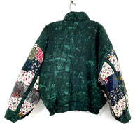 Wmns 90s Vintage NATIVEWEAR DESIGNS Quilted Patchwork Drop Shoulder Jacket Sz M