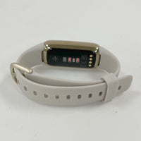 Fitbit Heart Rate Fitness Watch FB422 Gold with White Band and Charger - TESTED