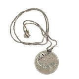 Sterling Silver 16" Gamma Phi Beta Sorority Charm Necklace, 3.24g