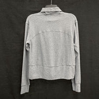 Wmns LULULEMON Gray Heather Ready To Rulu Pullover Mock Neck Sweatshirt Sz 6