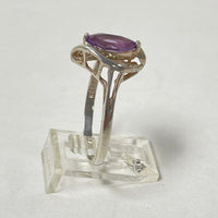 Avon Sterling Silver 925 Marquise Cut Amethyst Ring 2.8 Grams Size 11