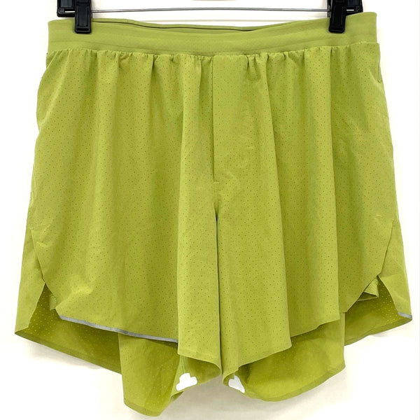 Lululemon Wasabi Green Fast and Free Lined 6” Short Men’s Sz L
