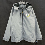 NWT Mens NFL Green Bay Packers Gray Hooded Soft Shell Jacket Sz XL MSRP$125