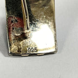 Sterling Silver Rectangular Raised Scrollwork Details French Hook Earrings 4.52g